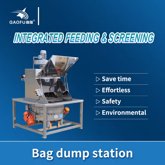 Automático/Vacío/Tornillo/Tolva/Alimentador/Máquina de alimentación/Estación de alimentación sin polvo para pimienta, café, té, proteínas, leche, azúcar, sal, levadura